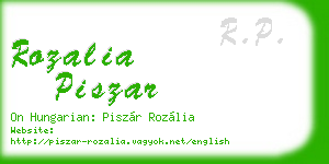 rozalia piszar business card