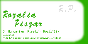 rozalia piszar business card